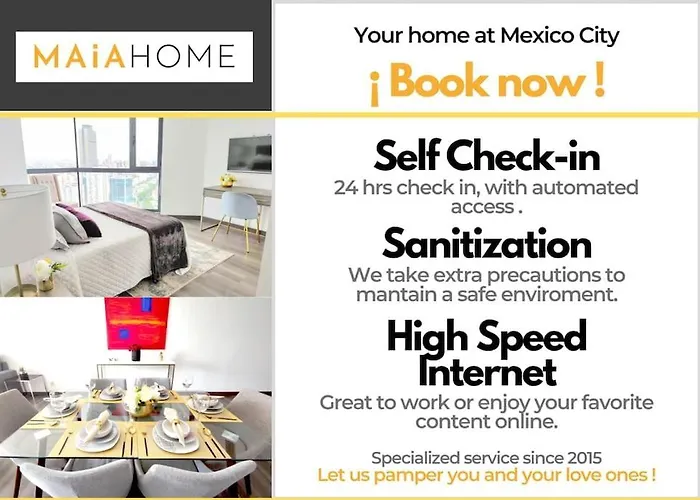 Velasco Maiahome-polanco Depa Con Alberca/gym/spa/jacuzzi + 3br Apartment *